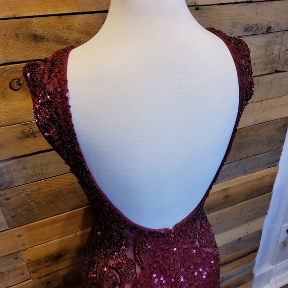 Scala Beaded Formal Mini Dress - Picture 6 of 10